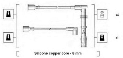 MAGNETI MARELLI 941185300784 -  Комплект проводов зажигания